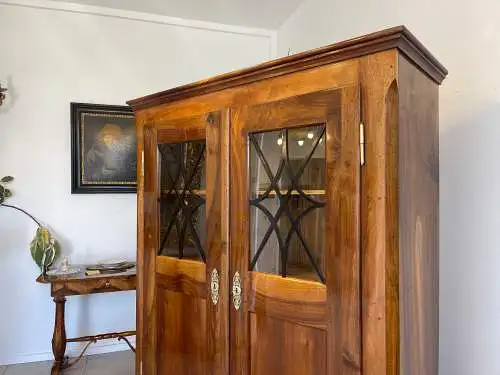 SALE Restaurierte Biedermeier Vitrine Bücherschrank Glasschrank ANTIQUITÄT G1340