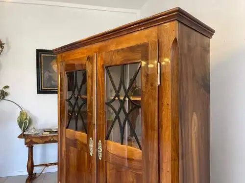 SALE Restaurierte Biedermeier Vitrine Bücherschrank Glasschrank ANTIQUITÄT G1340