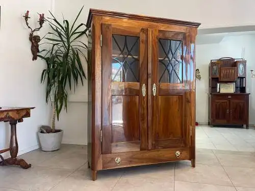 SALE Restaurierte Biedermeier Vitrine Bücherschrank Glasschrank ANTIQUITÄT G1340