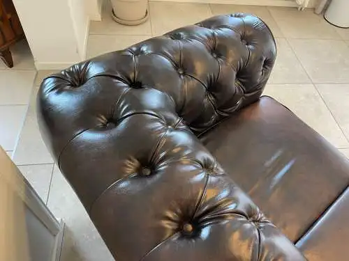 Chesterfield Clubsofa Diwan Couch Antikbraun Zigarrenbraun Traumexemplar G1577-1
