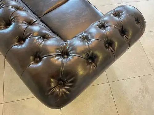 Chesterfield Clubsofa Diwan Couch Antikbraun Zigarrenbraun Traumexemplar G1577-1