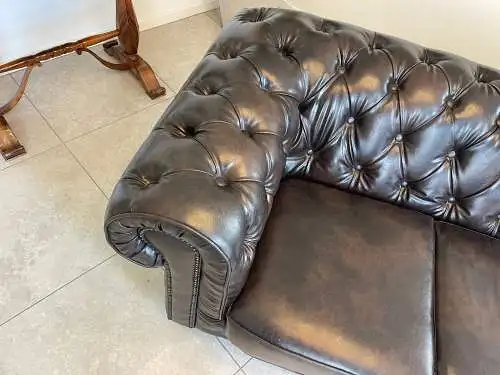 Chesterfield Clubsofa Diwan Couch Antikbraun Zigarrenbraun Traumexemplar G1577-1