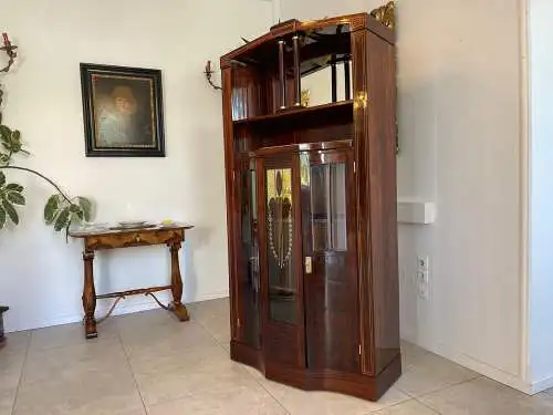 Restauriertes Jugendstil Kredenz Vitrinenschrank  Bücherschrank Traum Antiquität