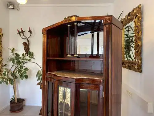 Restauriertes Jugendstil Kredenz Vitrinenschrank  Bücherschrank Traum Antiquität