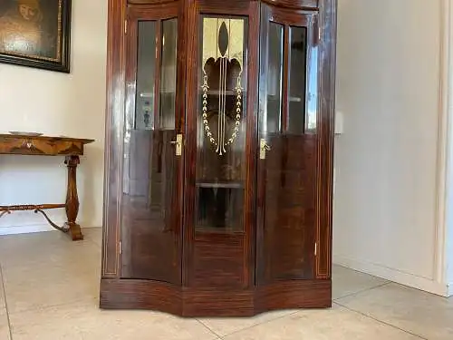Restauriertes Jugendstil Kredenz Vitrinenschrank  Bücherschrank Traum Antiquität