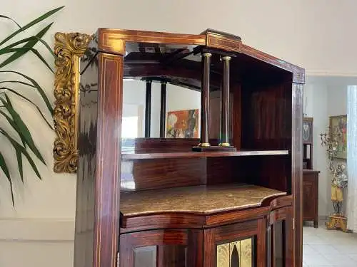 Restauriertes Jugendstil Kredenz Vitrinenschrank  Bücherschrank Traum Antiquität