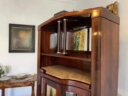 Restauriertes Jugendstil Kredenz Vitrinenschrank  Bücherschrank Traum Antiquität