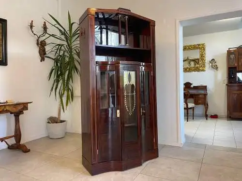 Restauriertes Jugendstil Kredenz Vitrinenschrank  Bücherschrank Traum Antiquität