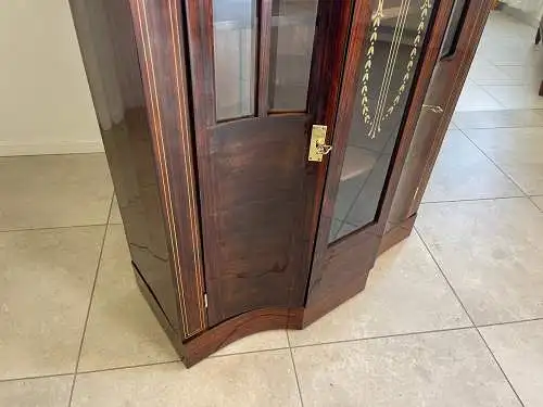 Restauriertes Jugendstil Kredenz Vitrinenschrank  Bücherschrank Traum Antiquität