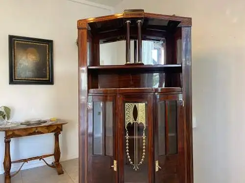 Restauriertes Jugendstil Kredenz Vitrinenschrank  Bücherschrank Traum Antiquität