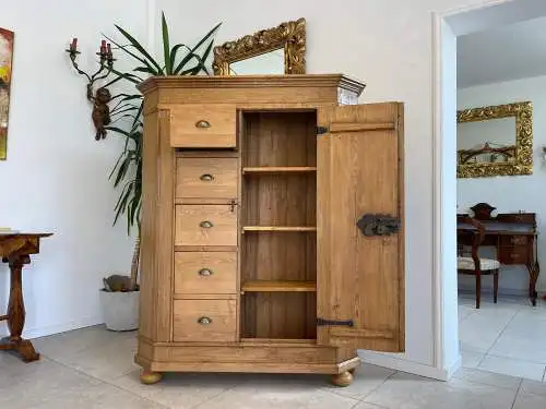 Uriger Biedermeier Brotschrank Almerschrank Speiskasten Bauernkasten G1648
