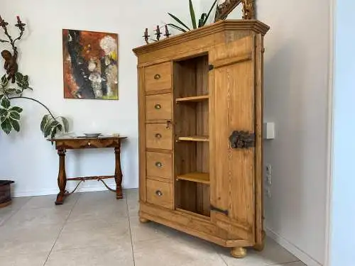 Uriger Biedermeier Brotschrank Almerschrank Speiskasten Bauernkasten G1648