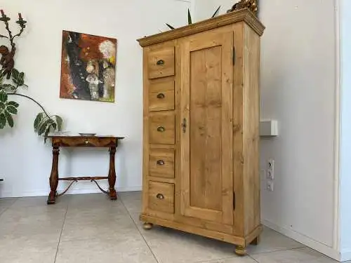 Uriger Biedermeier Brotschrank Almerschrank Vorratskasten Kasten Antik G1659