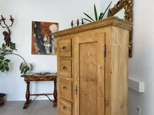 Uriger Biedermeier Brotschrank Almerschrank Vorratskasten Kasten Antik G1659