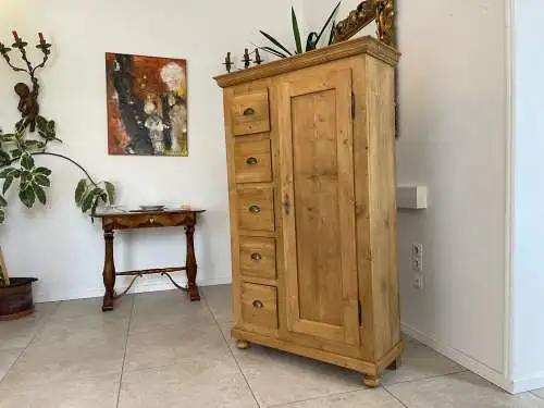 Uriger Biedermeier Brotschrank Almerschrank Vorratskasten Kasten Antik G1659