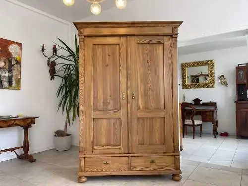Bauernschrank Gründerzeit Hallenschrank Kasten Antiquität Kleiderschrank G1658