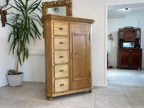 Uriger Biedermeier Brotschrank Almerschrank Vorratskasten Bauernkasten G1650