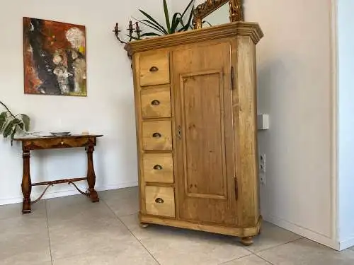 Uriger Biedermeier Brotschrank Almerschrank Vorratskasten Bauernkasten G1650