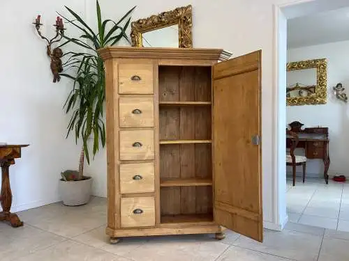 Uriger Biedermeier Brotschrank Almerschrank Vorratskasten Bauernkasten G1650