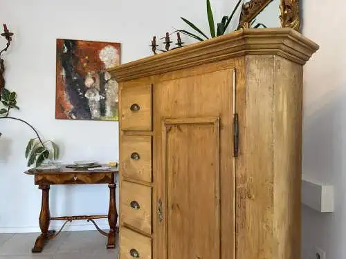 Uriger Biedermeier Brotschrank Almerschrank Vorratskasten Bauernkasten G1650