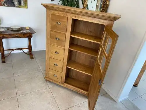 Antiker Biedermeier Brotschrank Almerschrank Vorratskasten Vitrine Bauernvitrine