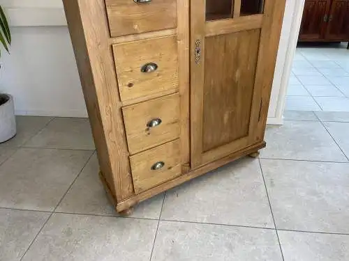 Antiker Biedermeier Brotschrank Almerschrank Vorratskasten Vitrine Bauernvitrine