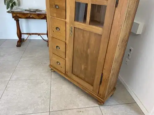 Antiker Biedermeier Brotschrank Almerschrank Vorratskasten Vitrine Bauernvitrine