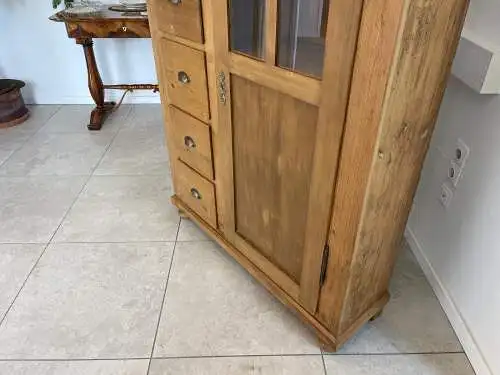 Antiker Biedermeier Brotschrank Almerschrank Vorratskasten Vitrine Bauernvitrine