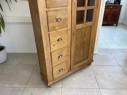 Antiker Biedermeier Brotschrank Almerschrank Vorratskasten Vitrine Bauernvitrine