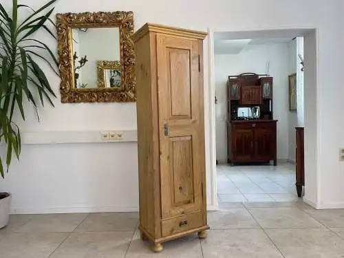 Restaurierter schmaler Bauernschrank Biedermeier Bauernschrank Bauernkasten G165