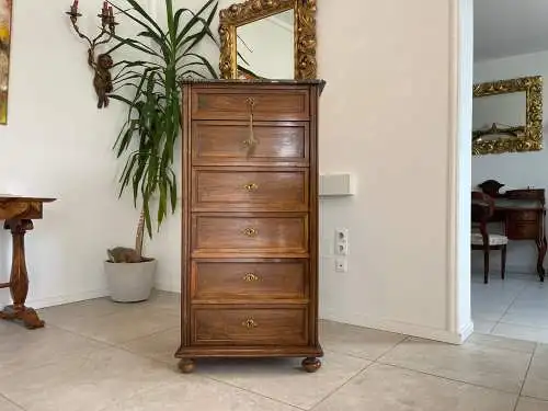 Originalstück Gründerzeit Wochenkommode Nussholz Ladenschrank G1664