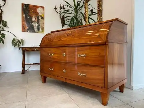 Sale Restauriert Barocker Sekretär Schreibtisch Wurzelholz G1682