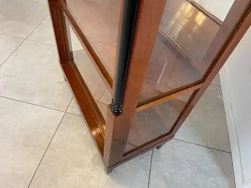 Originale Biedermeier Säulen Vitrine Glasschrank Antiquität Bücherschrank G1673