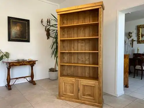 Bäuerliches Bücherregal Stellage Jugendstil Bücherschrank Naturholz G1634