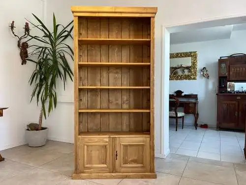 Bäuerliches Bücherregal Stellage Jugendstil Bücherschrank Naturholz G1634