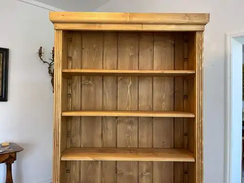 Bäuerliches Bücherregal Stellage Jugendstil Bücherschrank Naturholz G1634