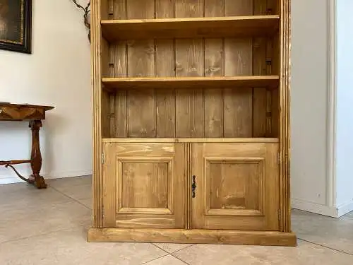 Bäuerliches Bücherregal Stellage Jugendstil Bücherschrank Naturholz G1634