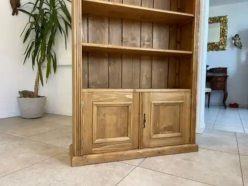 Bäuerliches Bücherregal Stellage Jugendstil Bücherschrank Naturholz G1634