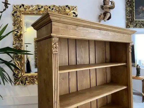 Bücherregal Stellage Antikes Gründerzeit Bücherschrank aus Naturholz G1165