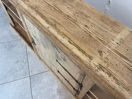 urige Anrichte Bücherregal Brotschrank Ladenschrank Ladenkommode Antik G1698