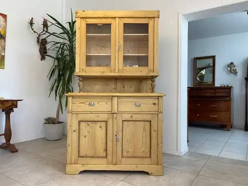 Gründerzeit Naturholschrank Küchenbuffet Küchenschrank Küchenkredenz G1703