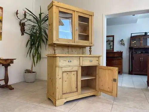 Gründerzeit Naturholschrank Küchenbuffet Küchenschrank Küchenkredenz G1703