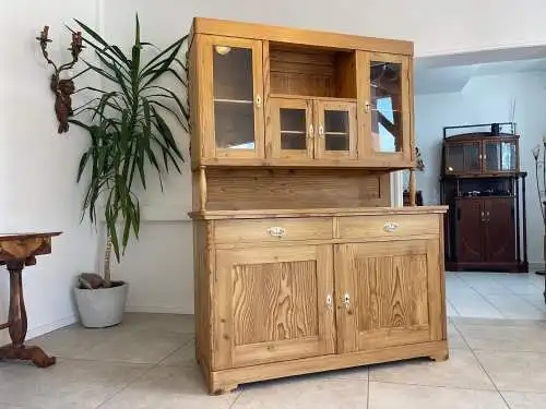 Jugendstil  Naturholschrank Küchenbuffet Küchenschrank Küchenkredenz G1705
