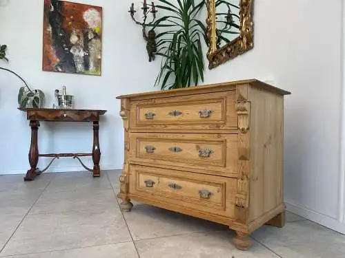 Originale Gründerzeit Kommode Naturholzkommode Anrichte G1713