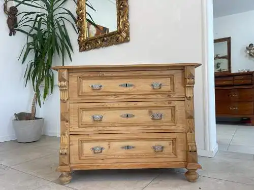 Originale Gründerzeit Kommode Naturholzkommode Anrichte G1713