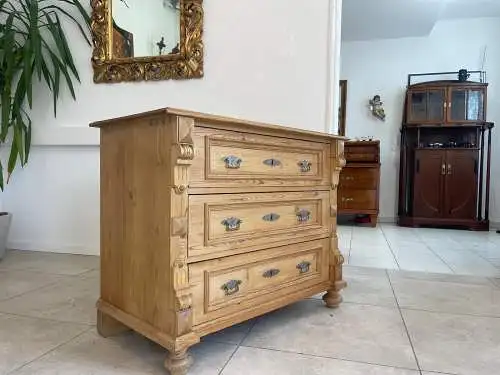 Originale Gründerzeit Kommode Naturholzkommode Anrichte G1713