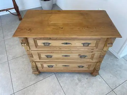Originale Gründerzeit Kommode Naturholzkommode Anrichte G1713