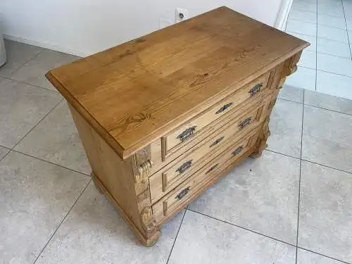 Originale Gründerzeit Kommode Naturholzkommode Anrichte G1713