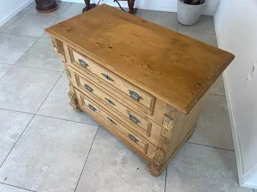 Originale Gründerzeit Kommode Naturholzkommode Anrichte G1713