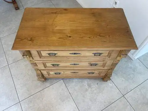 Originale Gründerzeit Kommode Naturholzkommode Anrichte G1713